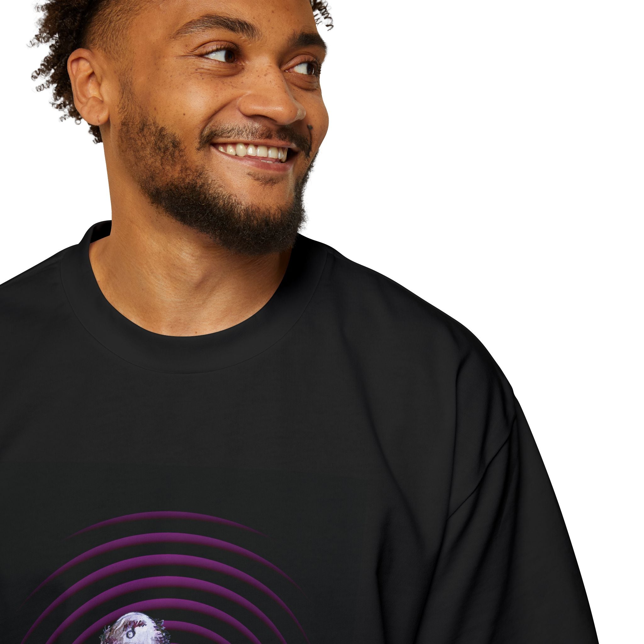 Men's Heavy Oversized Tee - Birds Of Creation No.2b