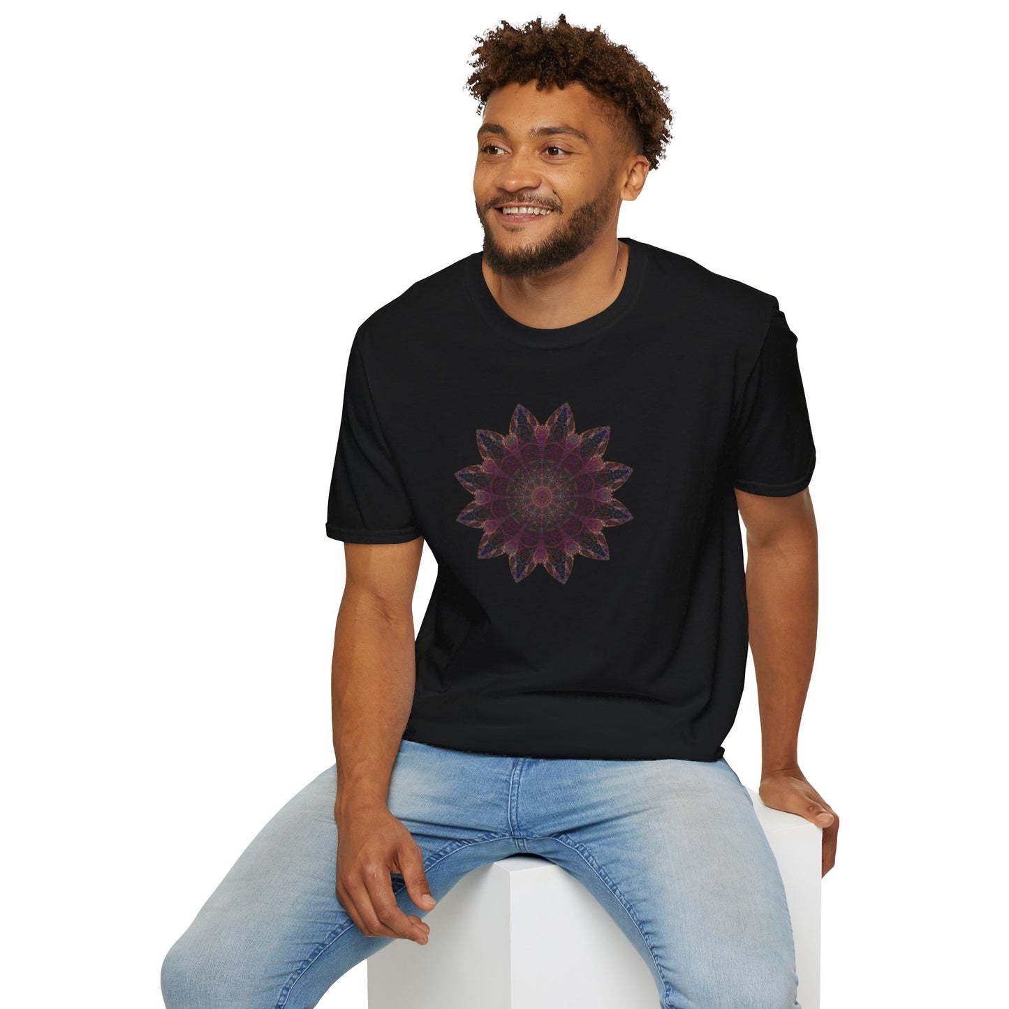 Unisex Softstyle T-Shirt - Love Light Mandalas No.8