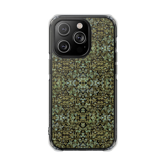iPhone 14 Magnetic Clear Impact Case - Hidden Weave Series No.4
