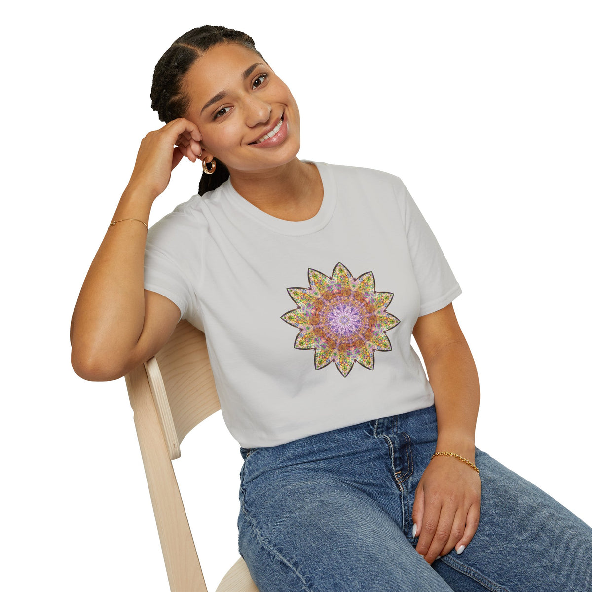 Unisex Softstyle T-Shirt - Love Light Mandalas No.14