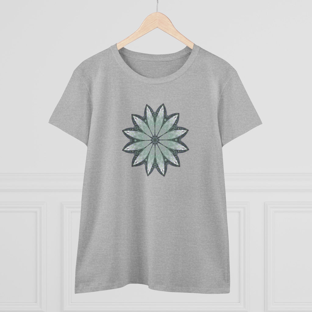Women's Midweight Cotton Tee - Love Light Mandalas No.22