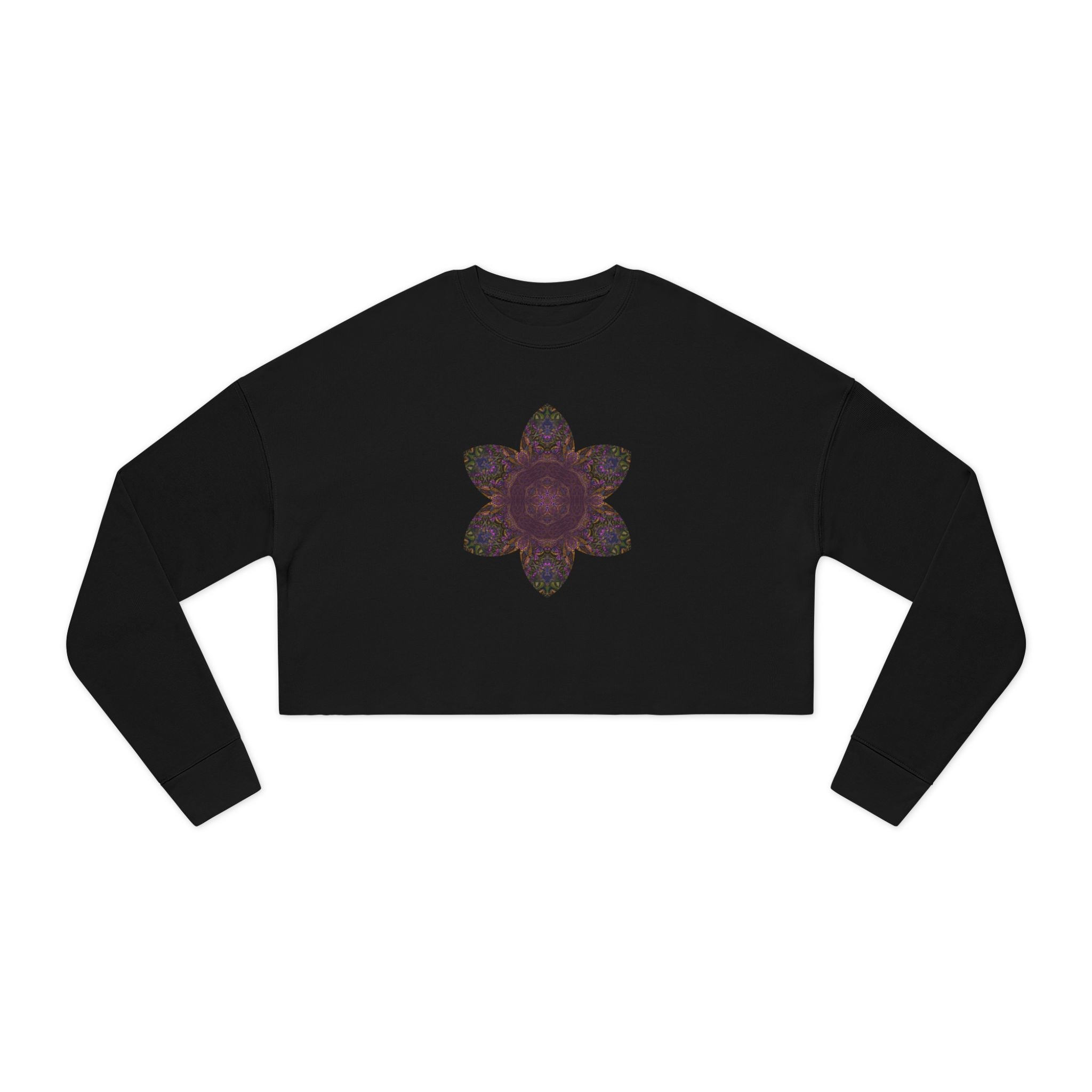 Women's Cropped Sweatshirt - Love Light Mandalas No.3