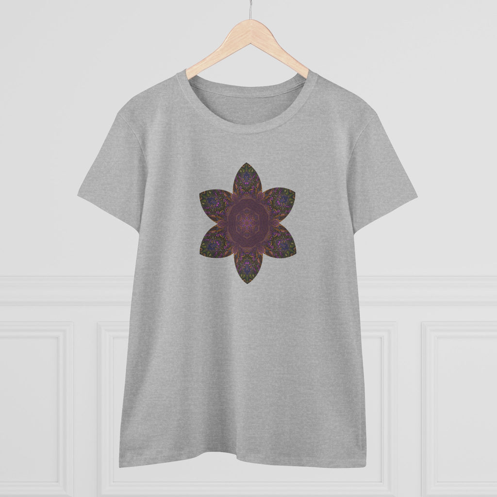 Women's Midweight Cotton Tee - Love Light Mandalas No.3
