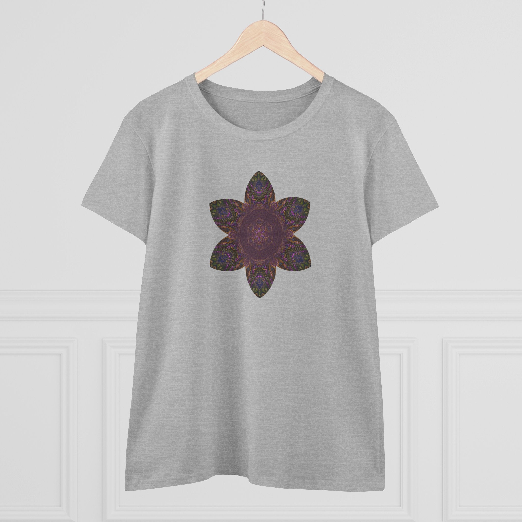 Women's Midweight Cotton Tee - Love Light Mandalas No.3