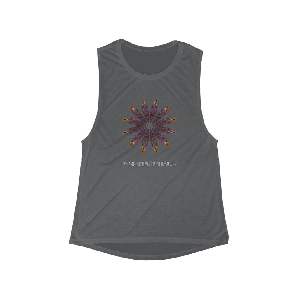 Women's Flowy Scoop Muscle Tank - Love Light Mandalas No.2