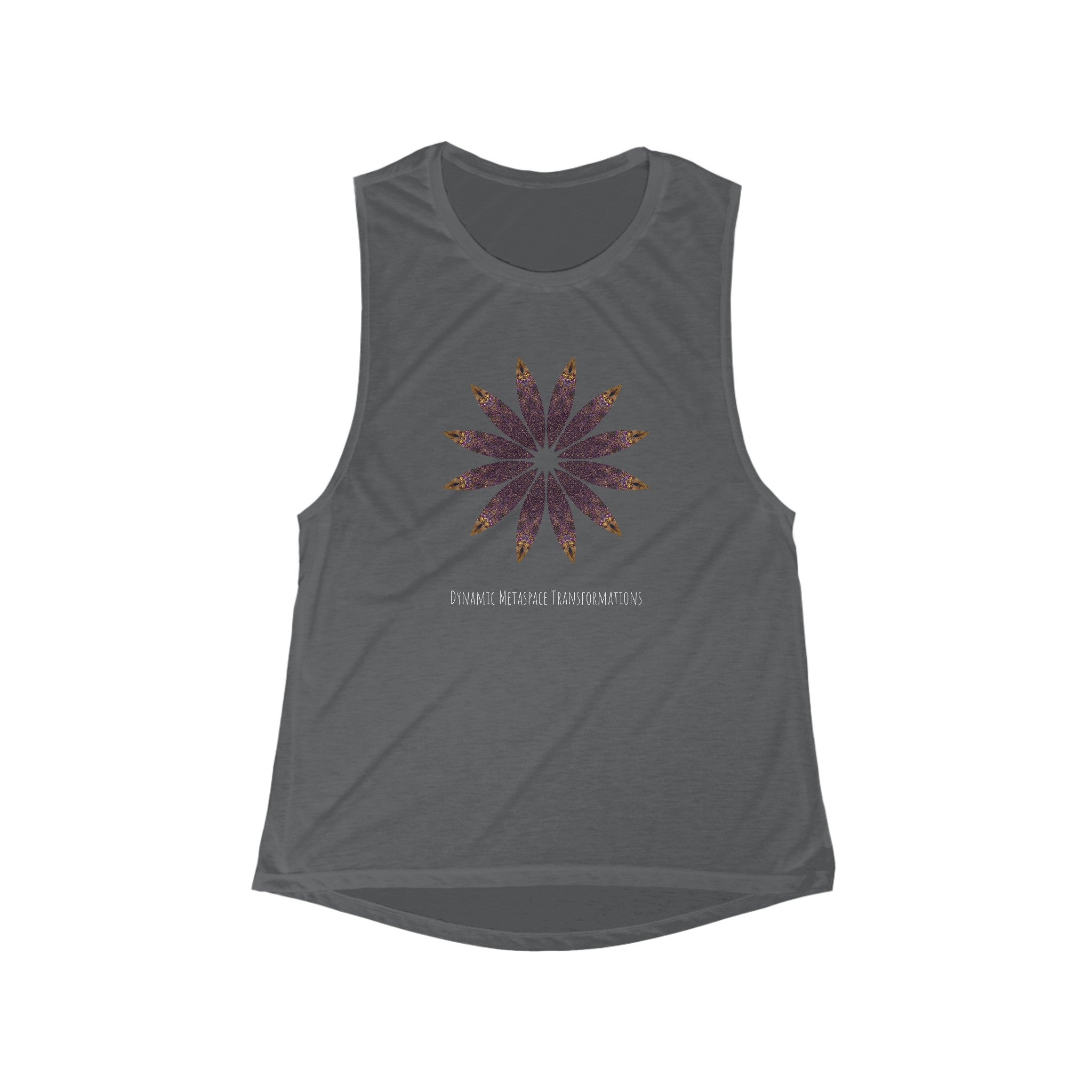 Women's Flowy Scoop Muscle Tank - Love Light Mandalas No.2