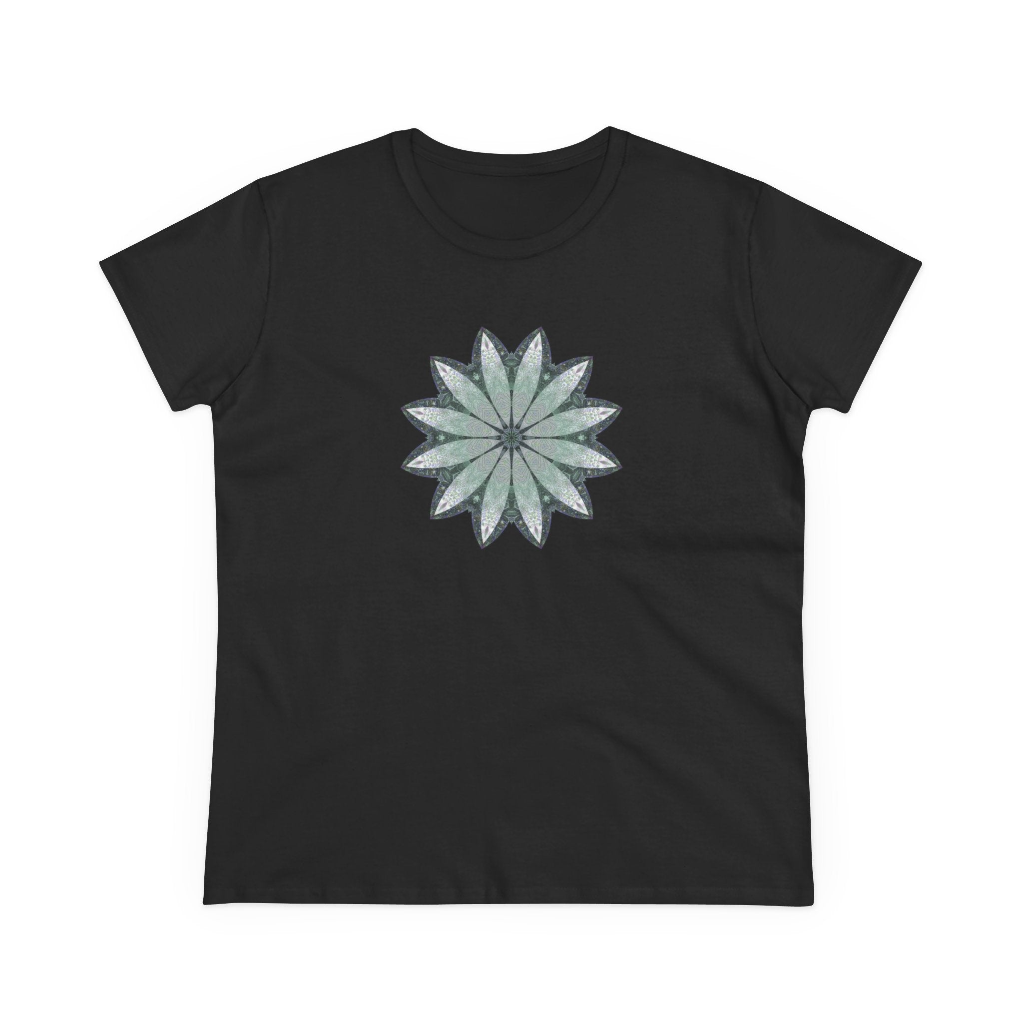 Women's Midweight Cotton Tee - Love Light Mandalas No.22
