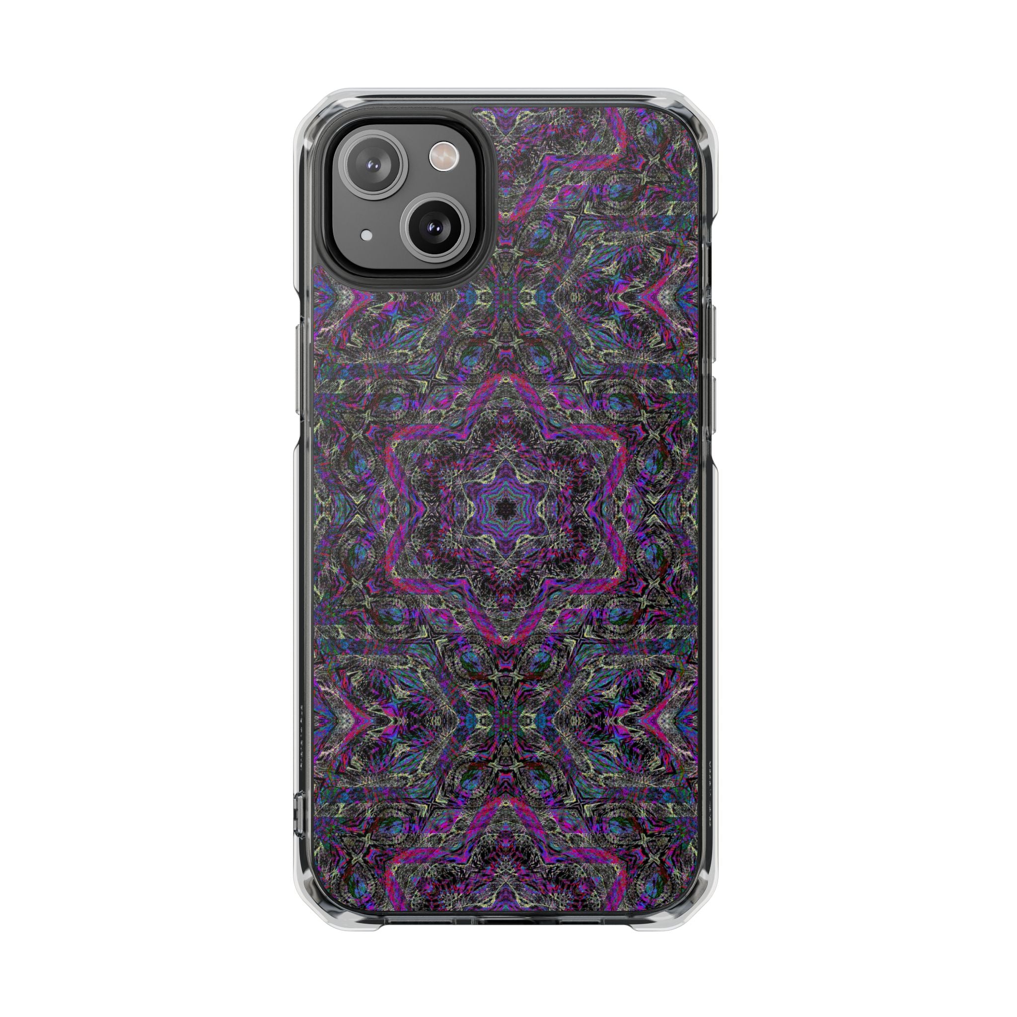 iPhone 14 Magnetic Clear Impact Case - P5 Kaleidoscopic No.33