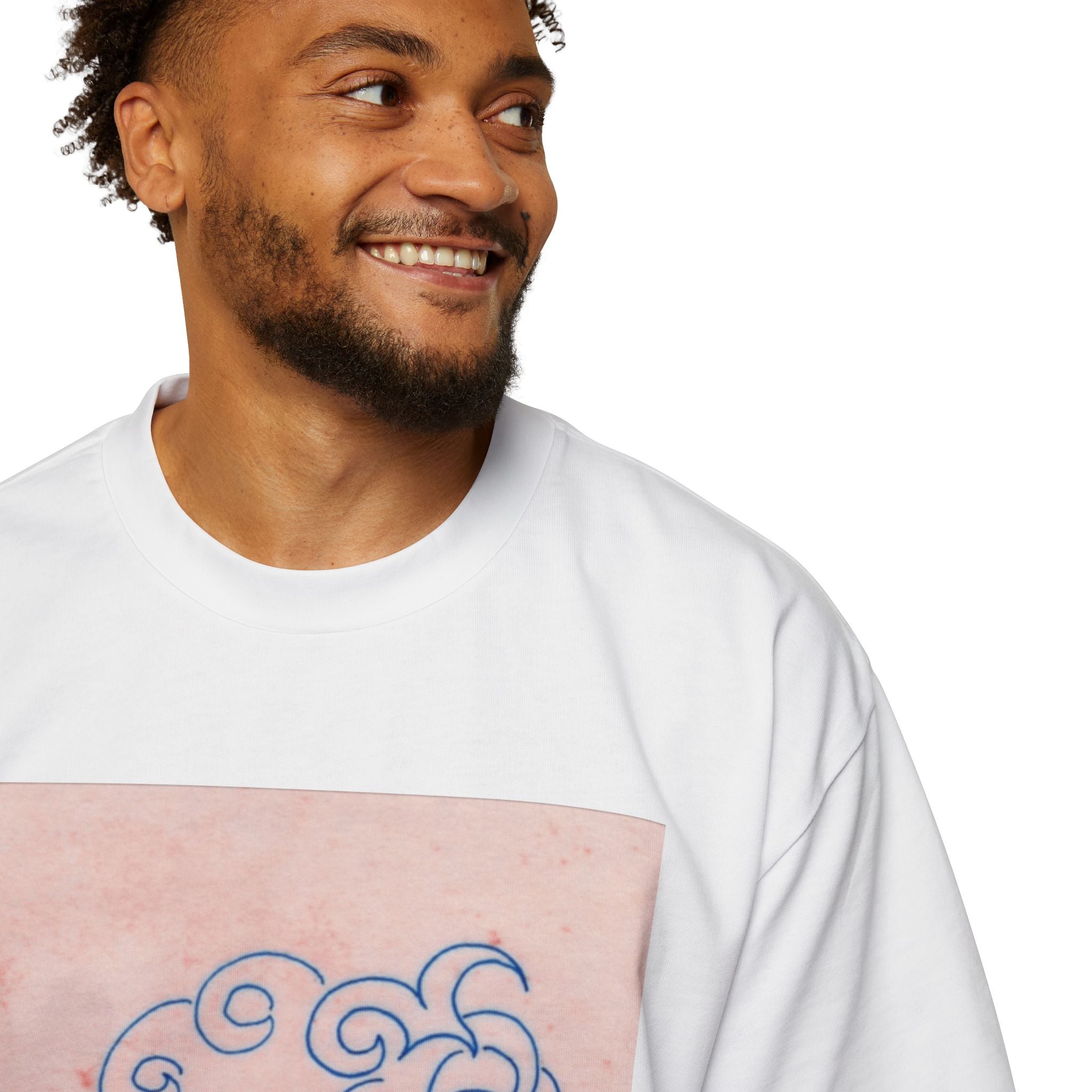 Men's Heavy Oversized Tee - Frequent Daydreams Sketch No.47