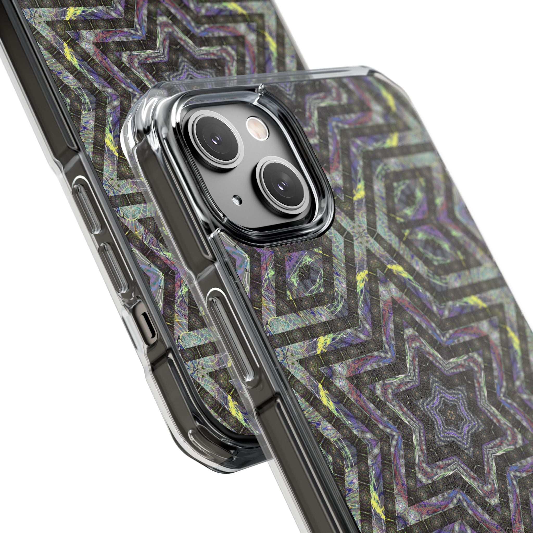 iPhone 14 Magnetic Clear Impact Case - P5 Kaleidoscopic No.1