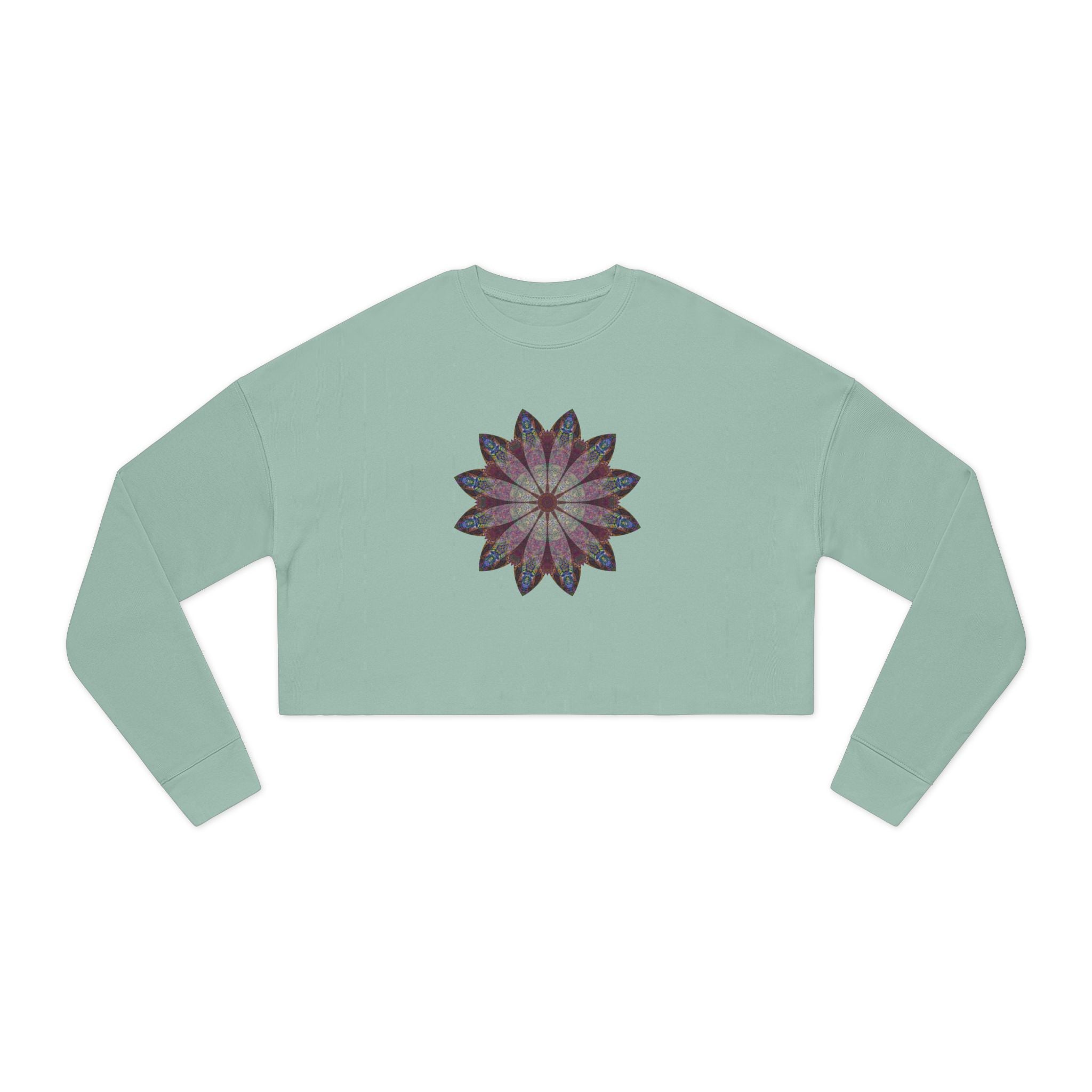 Women's Cropped Sweatshirt - Love Light Mandalas No.9