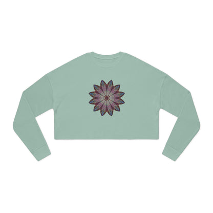 Women's Cropped Sweatshirt - Love Light Mandalas No.9