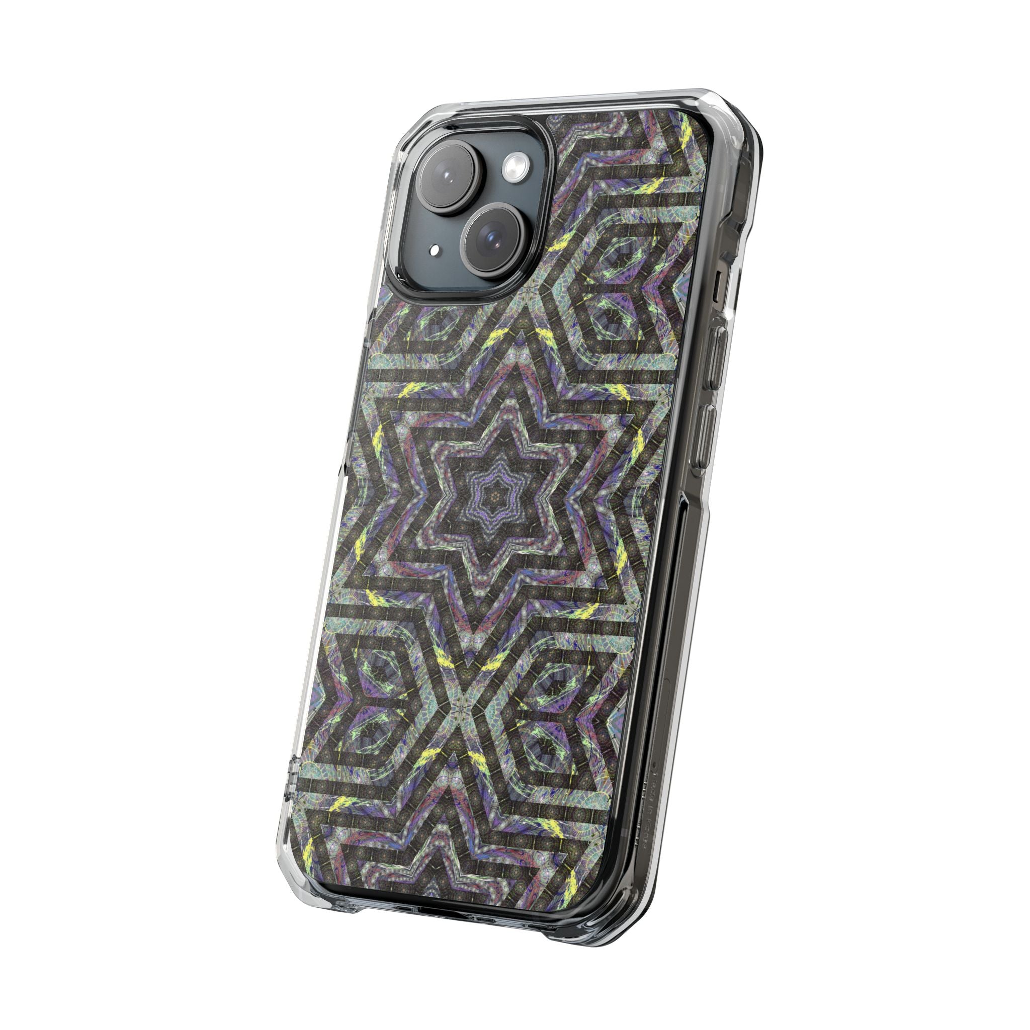 iPhone 15 Magnetic Clear Impact Case - P5 Kaleidoscopic No.1