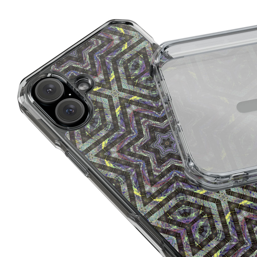 iPhone 16 Magnetic Clear Impact Case - P5 Kaleidoscopic No.1