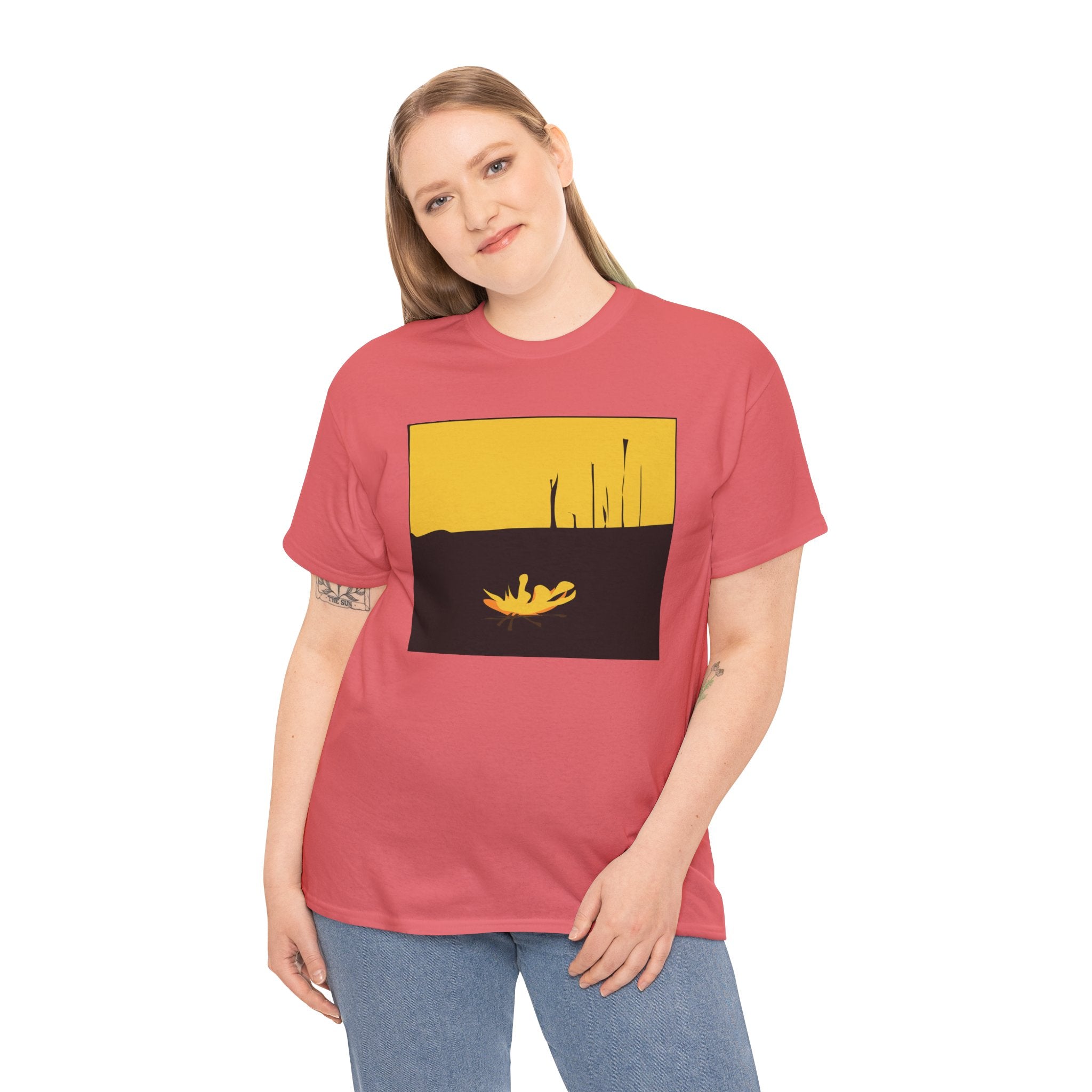 Unisex Heavy Cotton Tee - The Traveller Series (Fire)