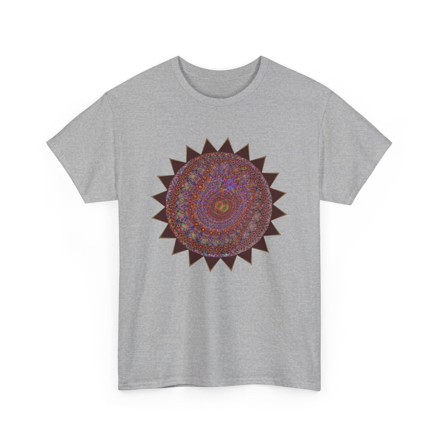 Unisex Heavy Cotton Tee - Mycelium Mandalas No.M18K4