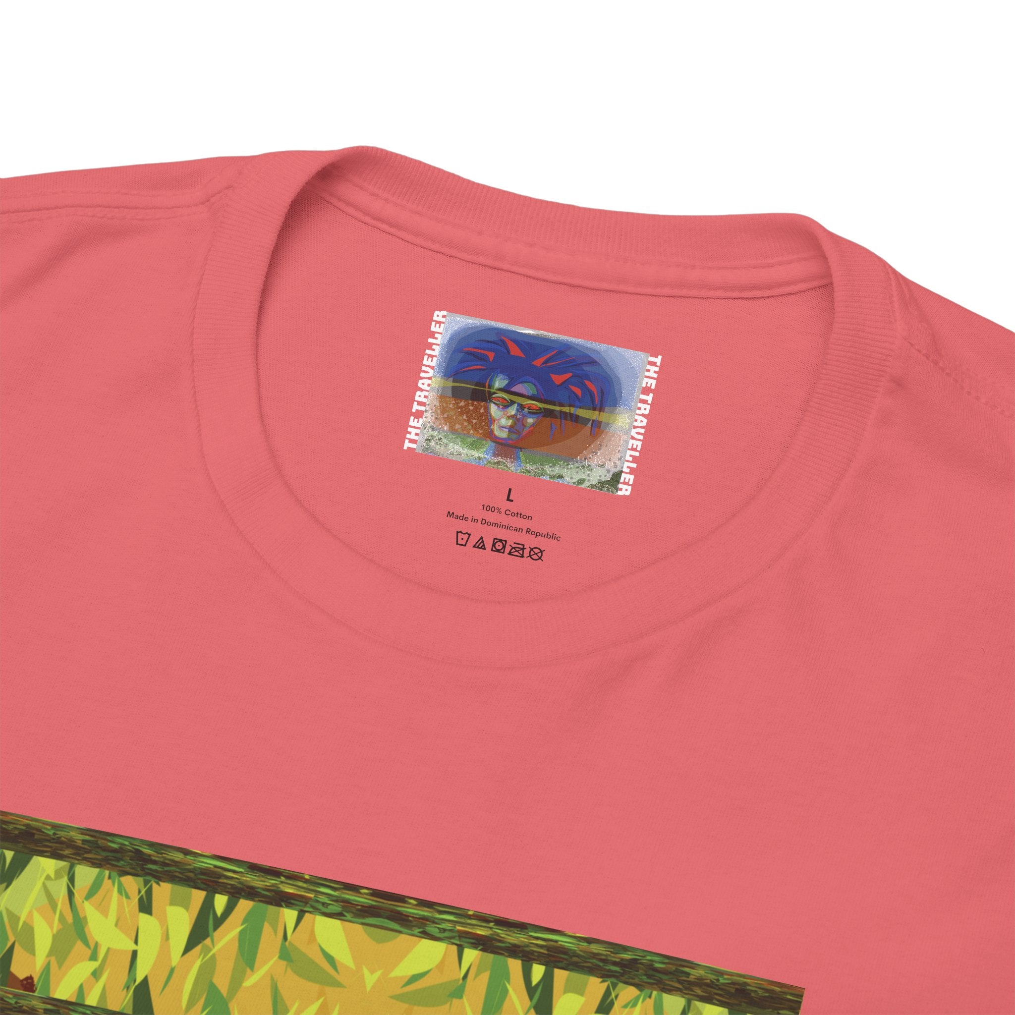 Unisex Heavy Cotton Tee - The Traveller Series (Abstract Autumn)