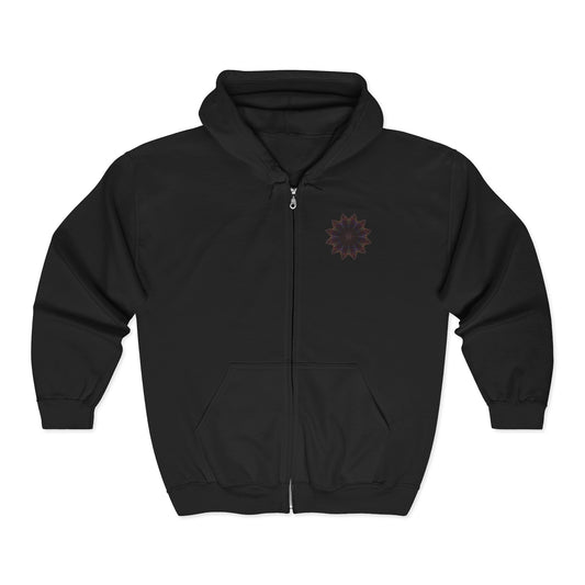 Unisex Heavy Blend™ Full Zip Hooded Sweatshirt - Love Light Mandalas No.10