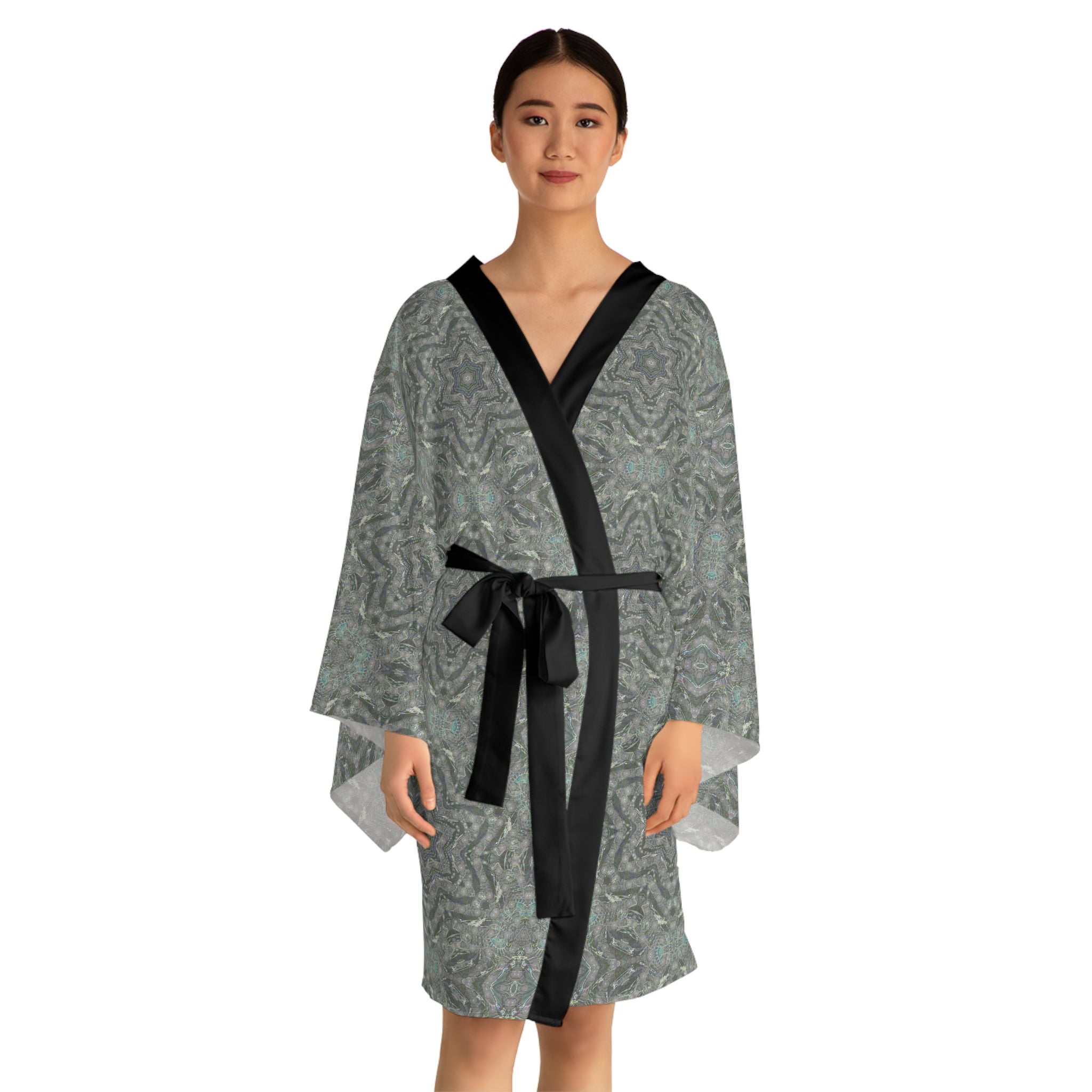 Long Sleeve Kimono Robe - P5 Kaleidoscopic No.28
