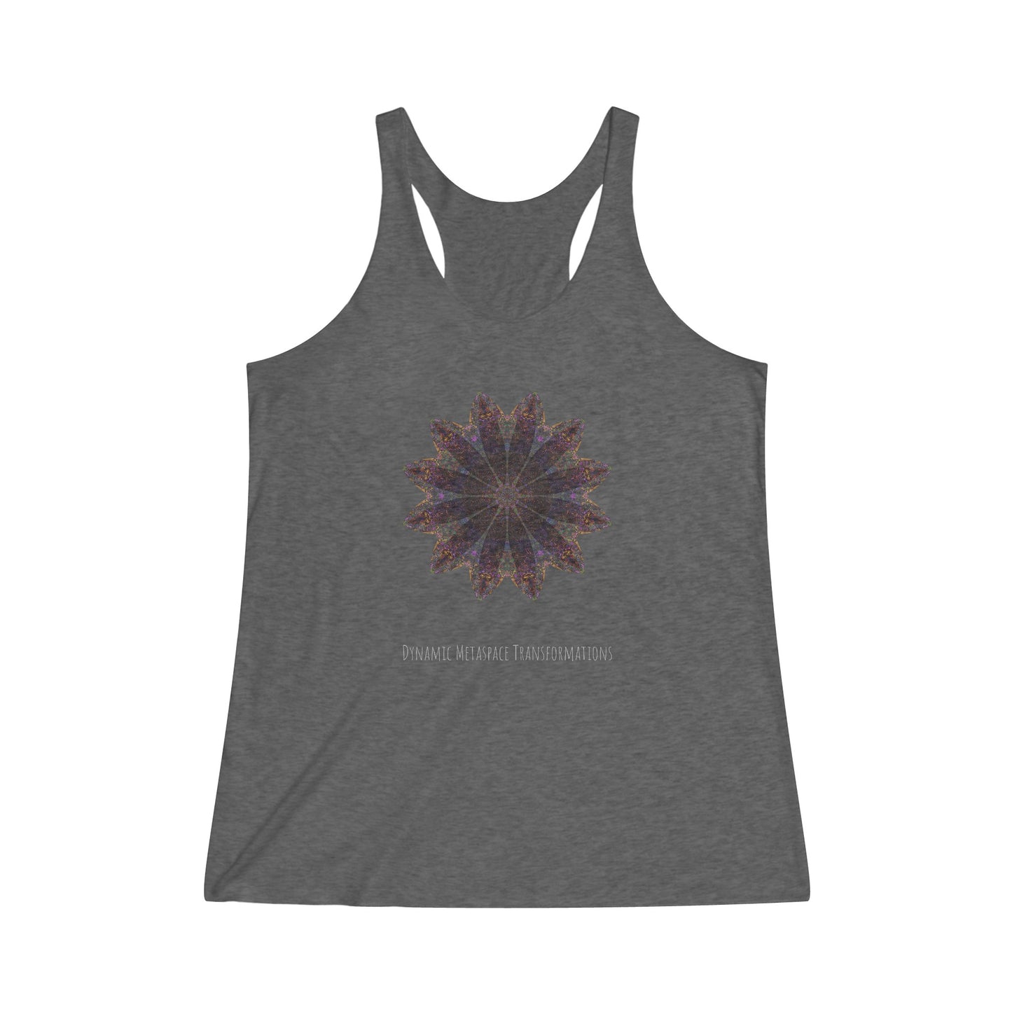 Women's Tri-Blend Racerback Tank - Love Light Mandalas No.10