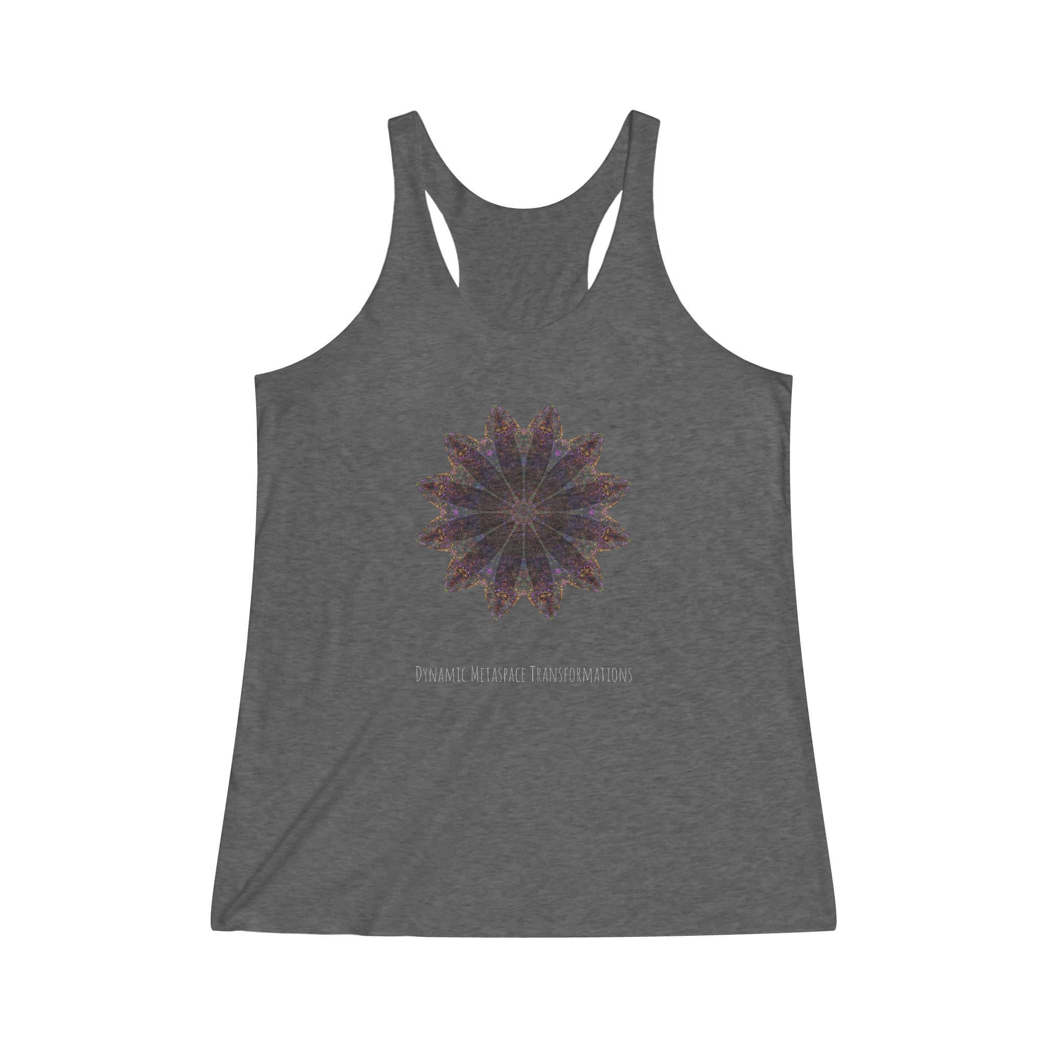 Women's Tri-Blend Racerback Tank - Love Light Mandalas No.10
