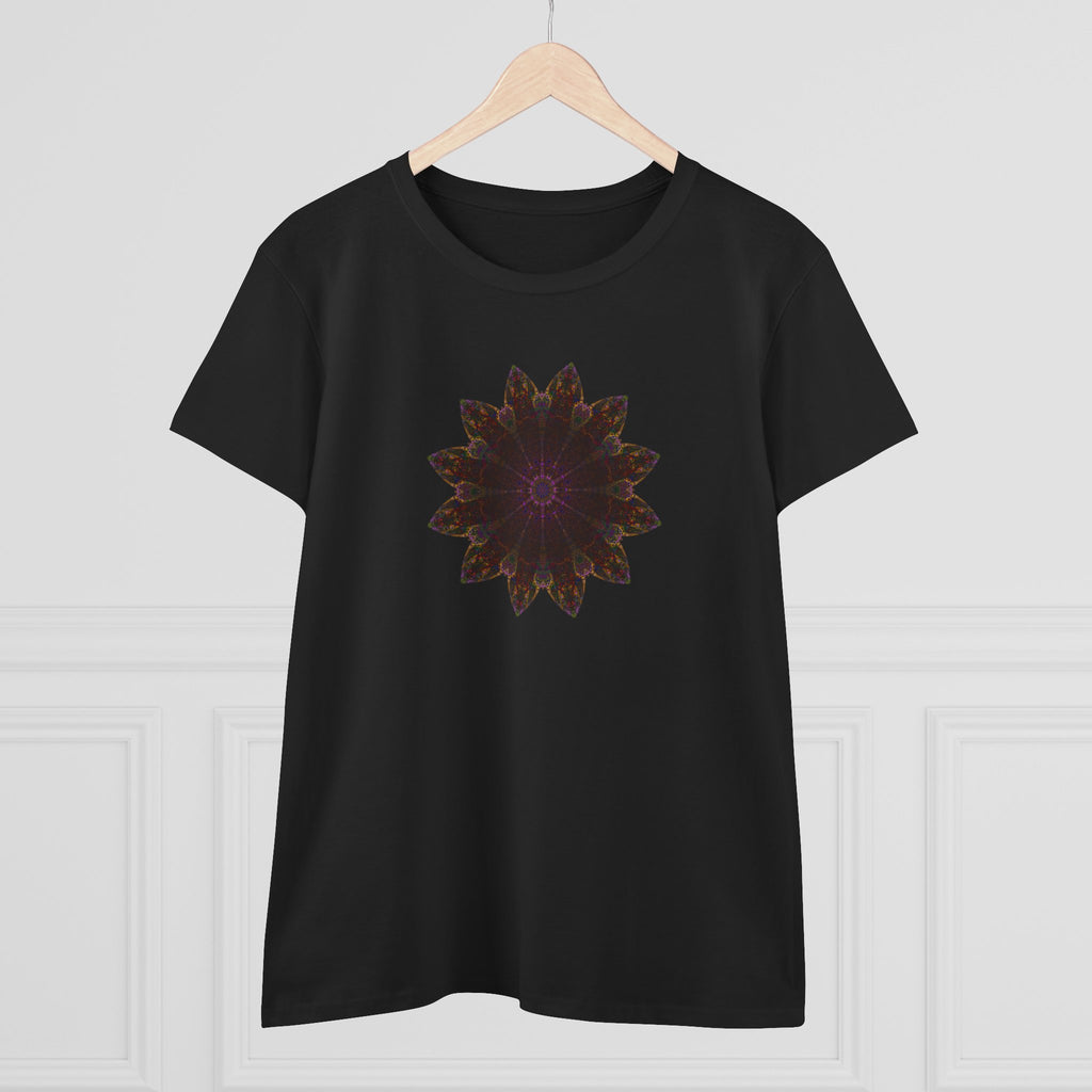 Women's Midweight Cotton Tee - Love Light Mandalas No.12