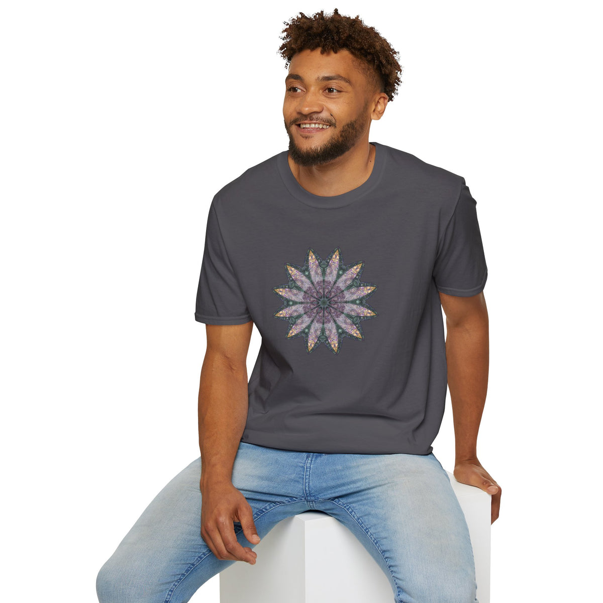 Unisex Softstyle T-Shirt - Love Light Mandalas No.21