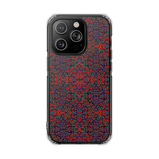 iPhone 14 Magnetic Clear Impact Case - Hidden Weave Series No.25
