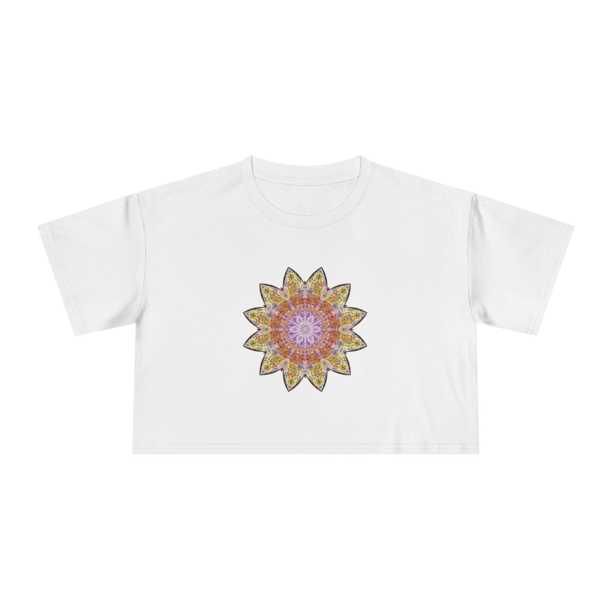 Women's Cropped Tee - Love Light Mandalas No.14