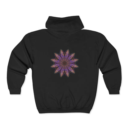 Unisex Heavy Blend™ Full Zip Hooded Sweatshirt - Love Light Mandalas No.23
