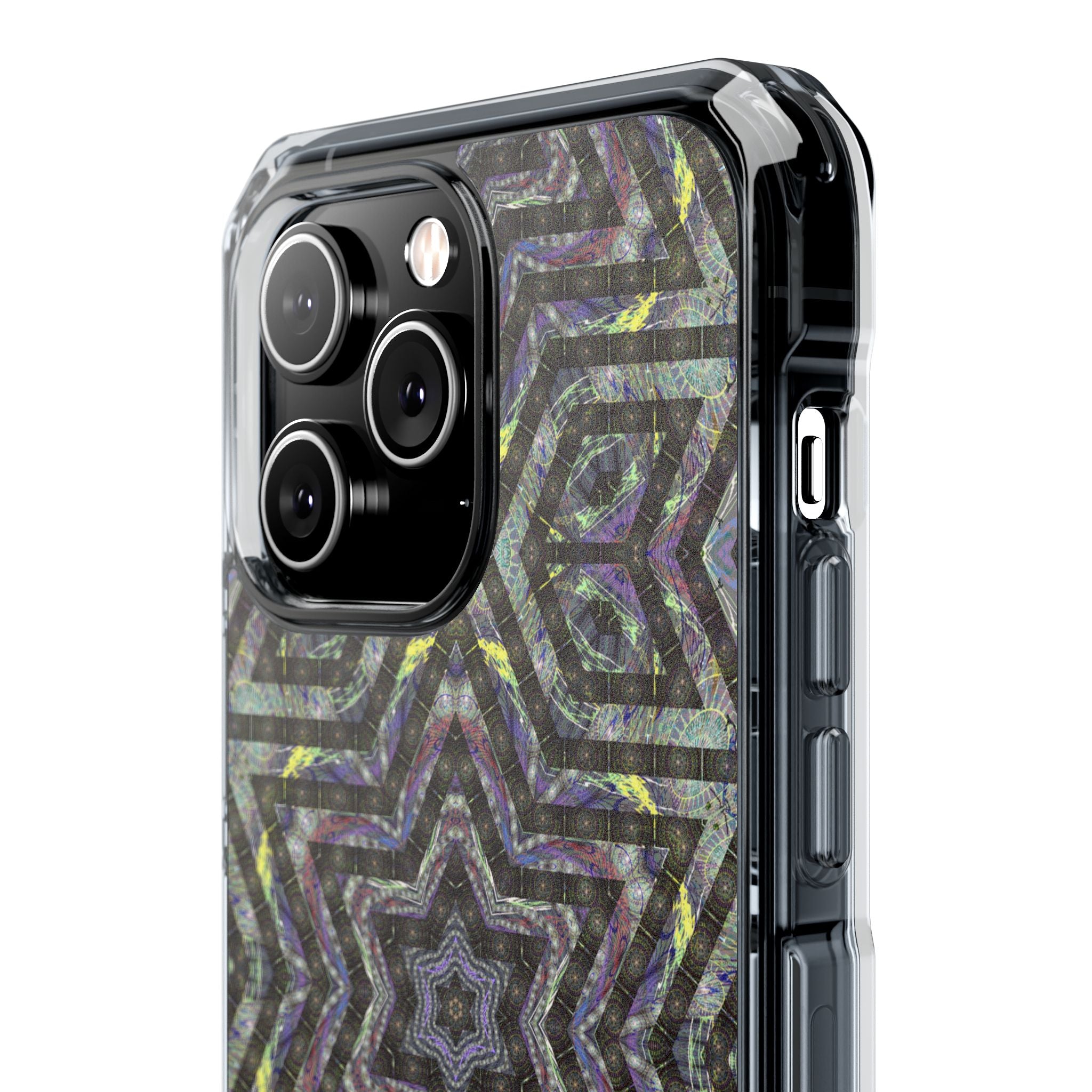 iPhone 14 Magnetic Clear Impact Case - P5 Kaleidoscopic No.1