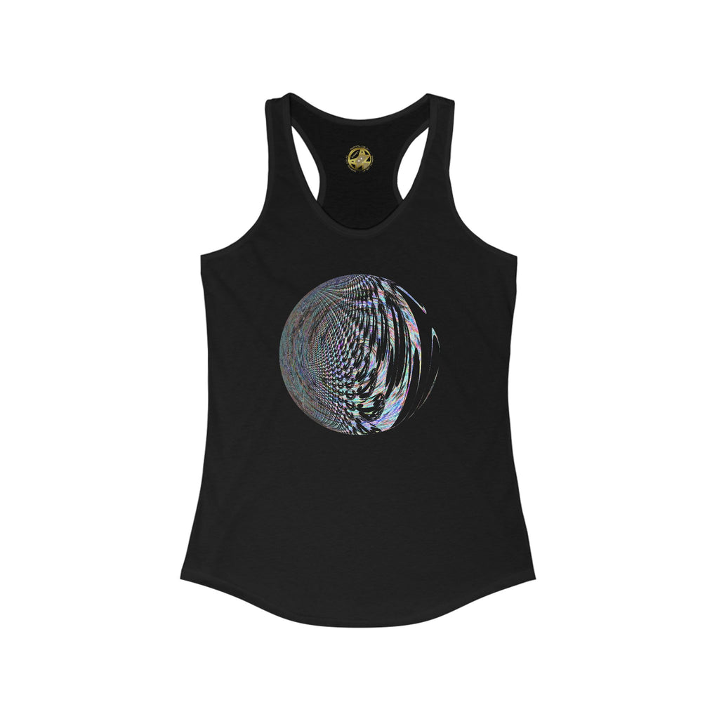 Women's Ideal Racerback Tank - Fractal Moon No.2