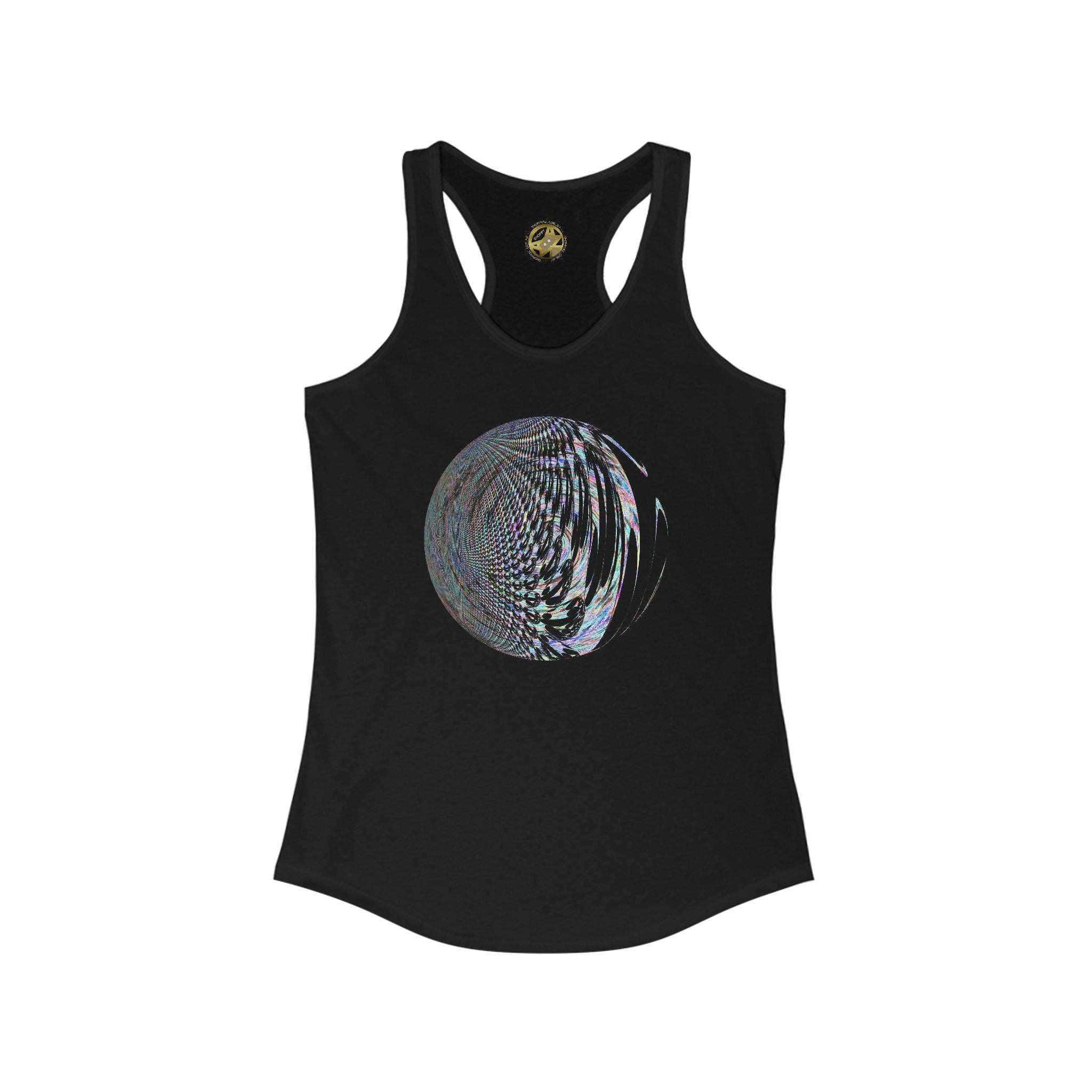 Women's Ideal Racerback Tank - Fractal Moon No.2
