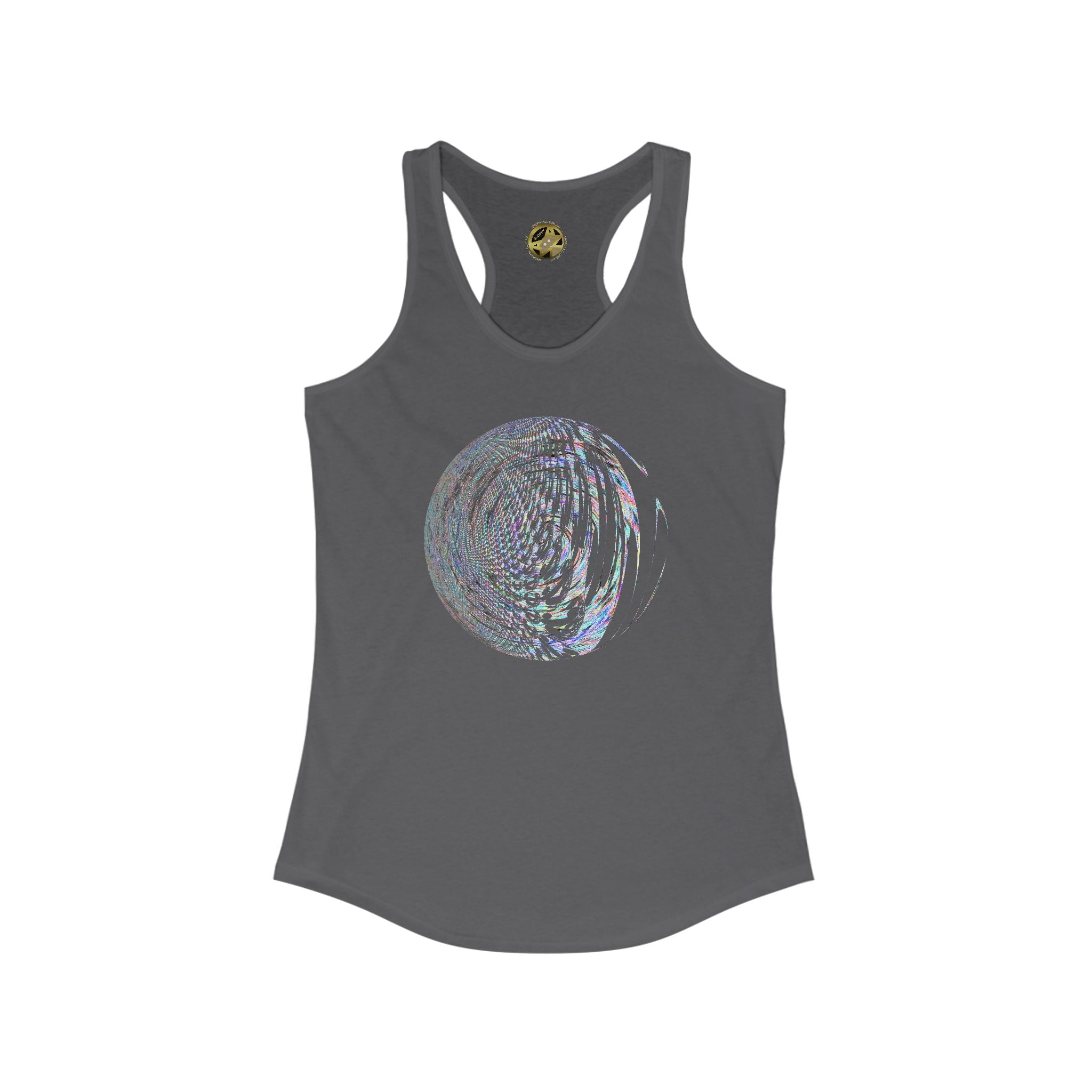 Women's Ideal Racerback Tank - Fractal Moon No.2