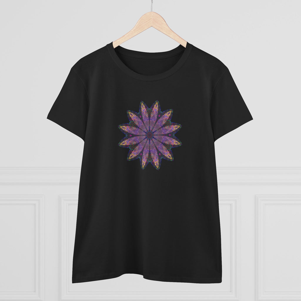 Women's Midweight Cotton Tee - Love Light Mandalas No.24