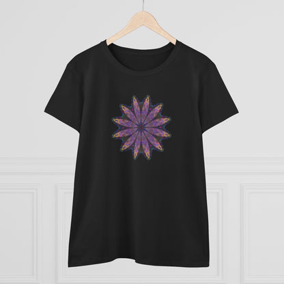 Women's Midweight Cotton Tee - Love Light Mandalas No.24