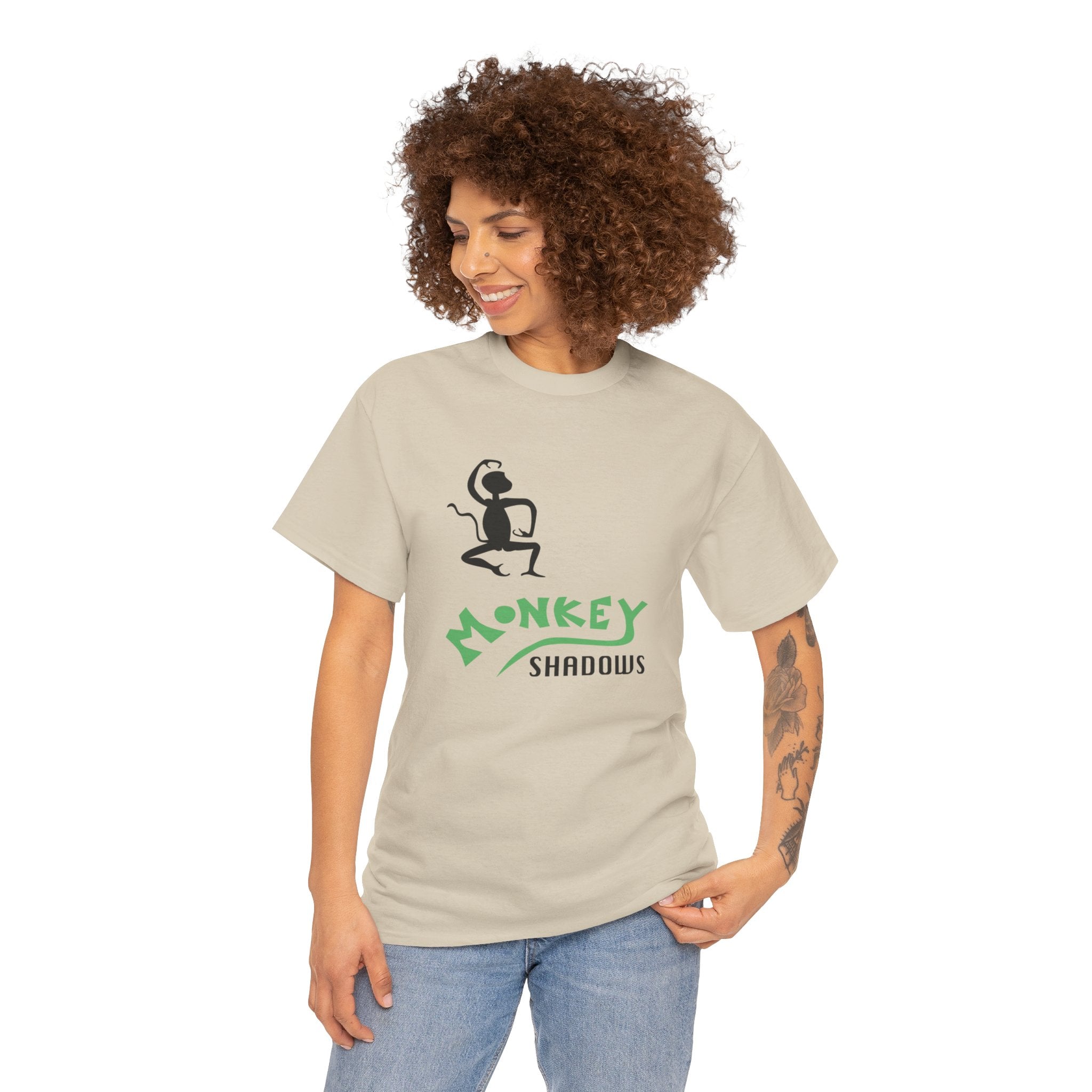 Unisex Heavy Cotton Tee - Monkey Shadows