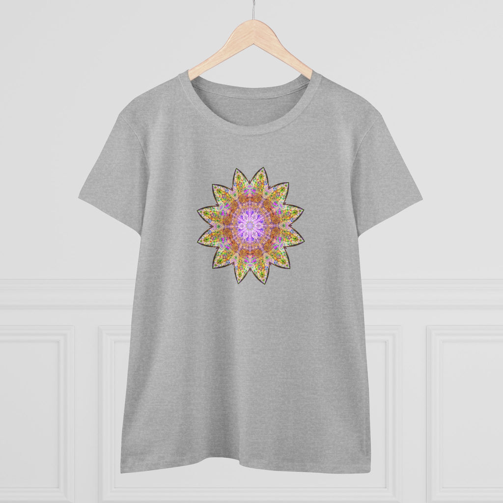 Women's Midweight Cotton Tee - Love Light Mandalas No.14