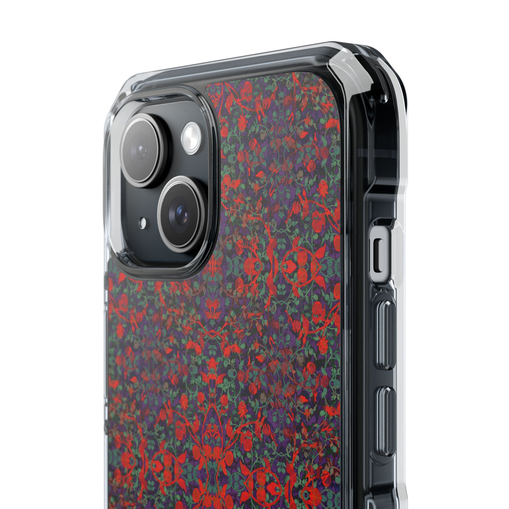 iPhone 15 Magnetic Clear Impact Case - Hidden Weave Series No.25