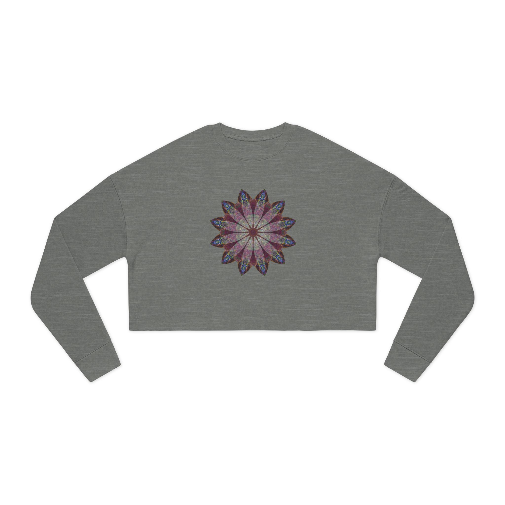 Women's Cropped Sweatshirt - Love Light Mandalas No.9