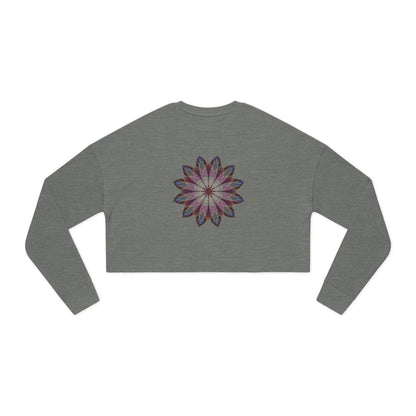 Women's Cropped Sweatshirt - Love Light Mandalas No.9