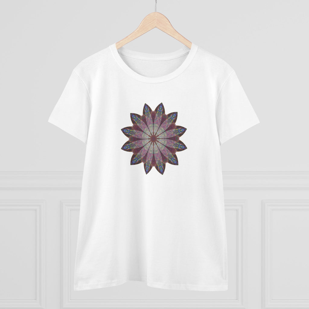 Women's Midweight Cotton Tee - Love Light Mandalas No.9