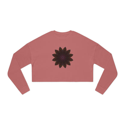 Women's Cropped Sweatshirt - Love Light Mandalas No.12