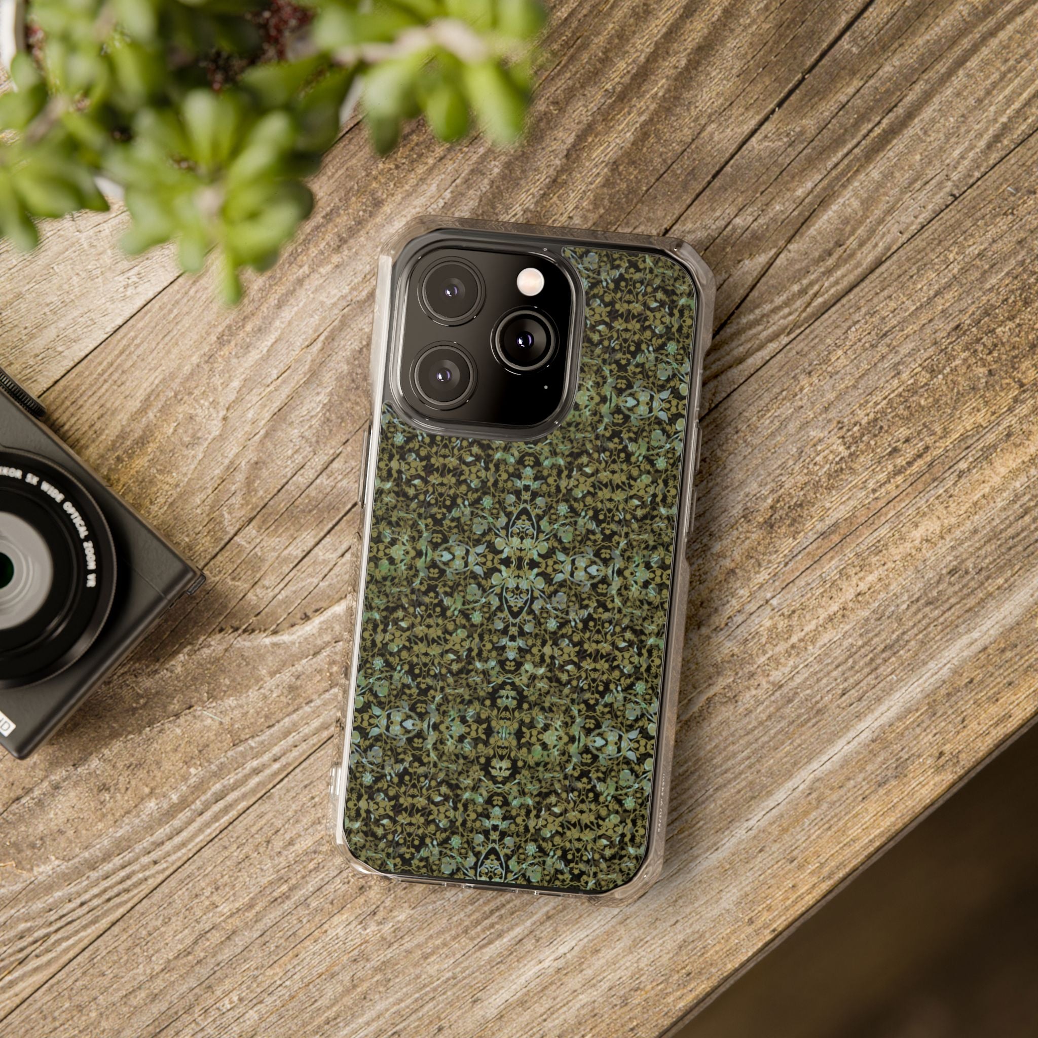 iPhone 14 Magnetic Clear Impact Case - Hidden Weave Series No.4