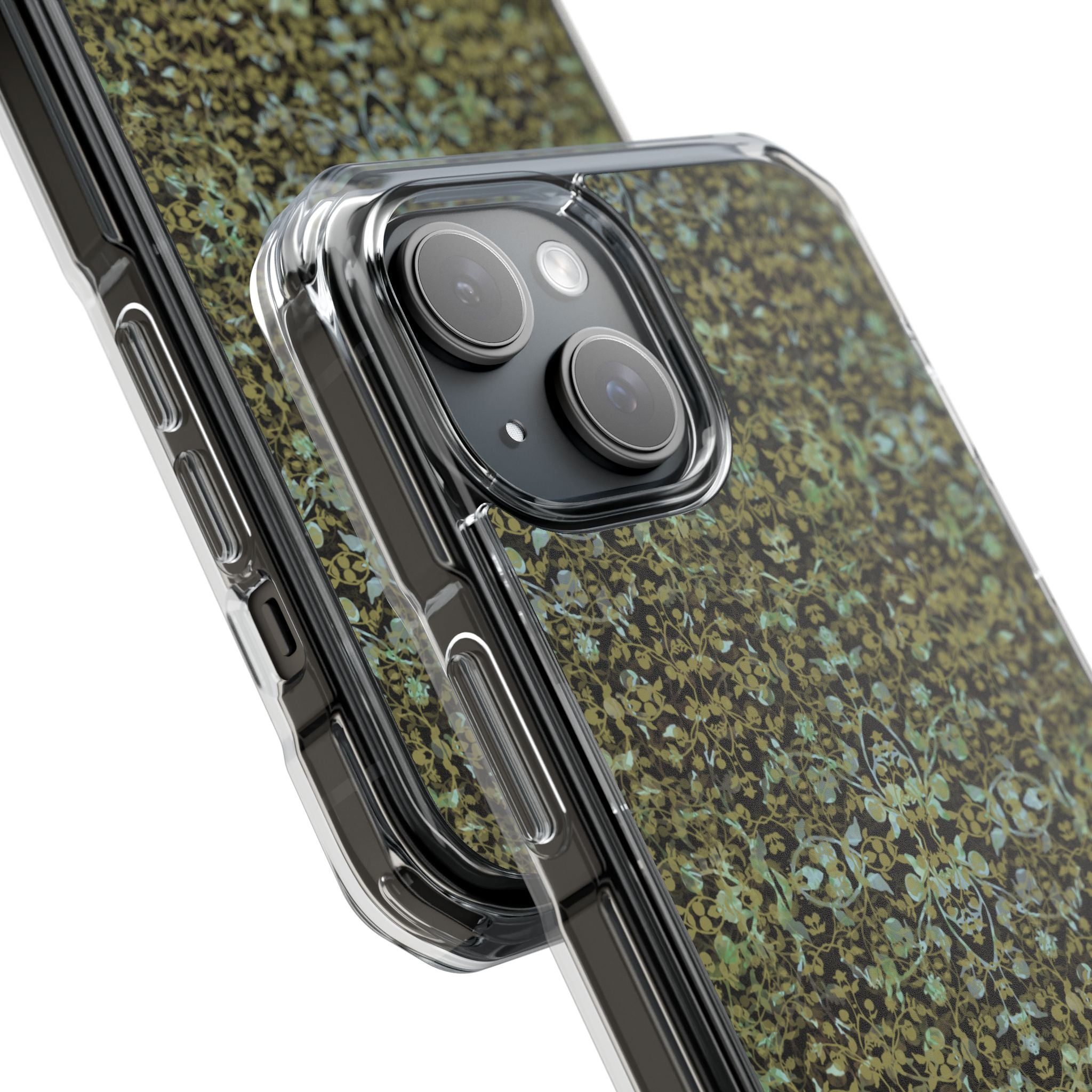 iPhone 15 Magnetic Clear Impact Case - Hidden Weave Series No.4