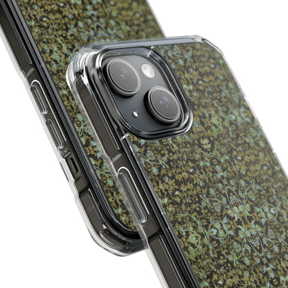 iPhone 15 Magnetic Clear Impact Case - Hidden Weave Series No.4
