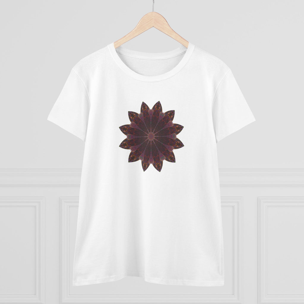 Women's Midweight Cotton Tee - Love Light Mandalas No.5