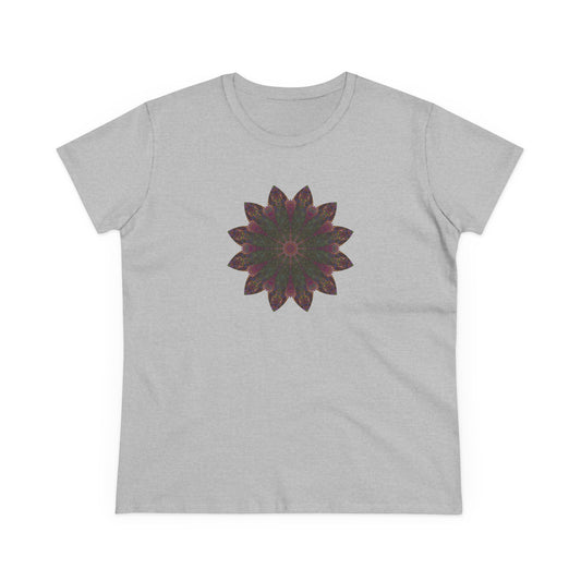 Women's Midweight Cotton Tee - Love Light Mandalas No.7