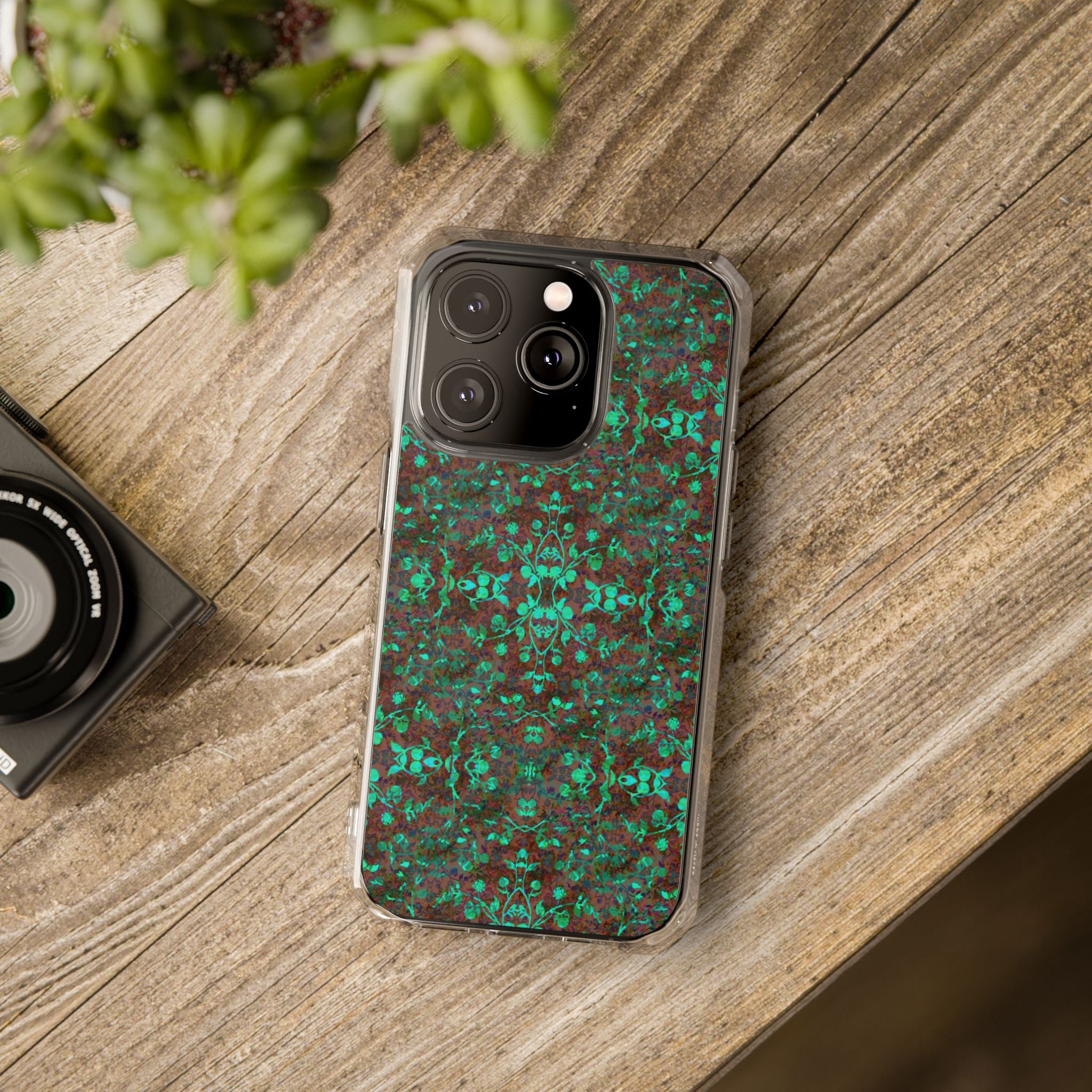 iPhone 14 Magnetic Clear Impact Case - Hidden Weave Series No.29