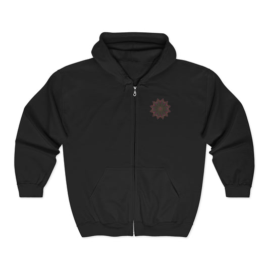 Unisex Heavy Blend™ Full Zip Hooded Sweatshirt - Love Light Mandalas No.7